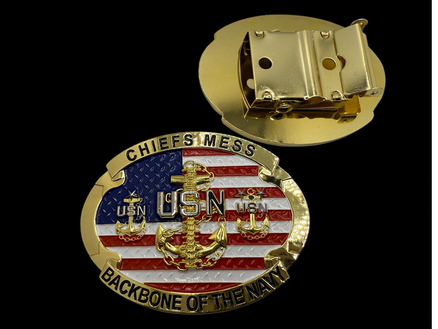 Backbone of the Navy Belt Buckle