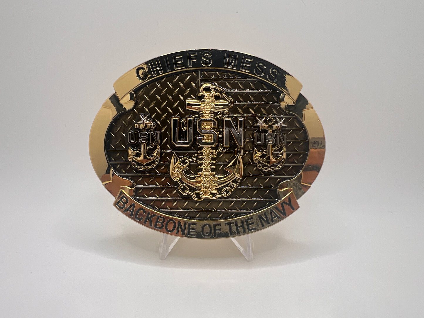 Backbone of the Navy Belt Buckle