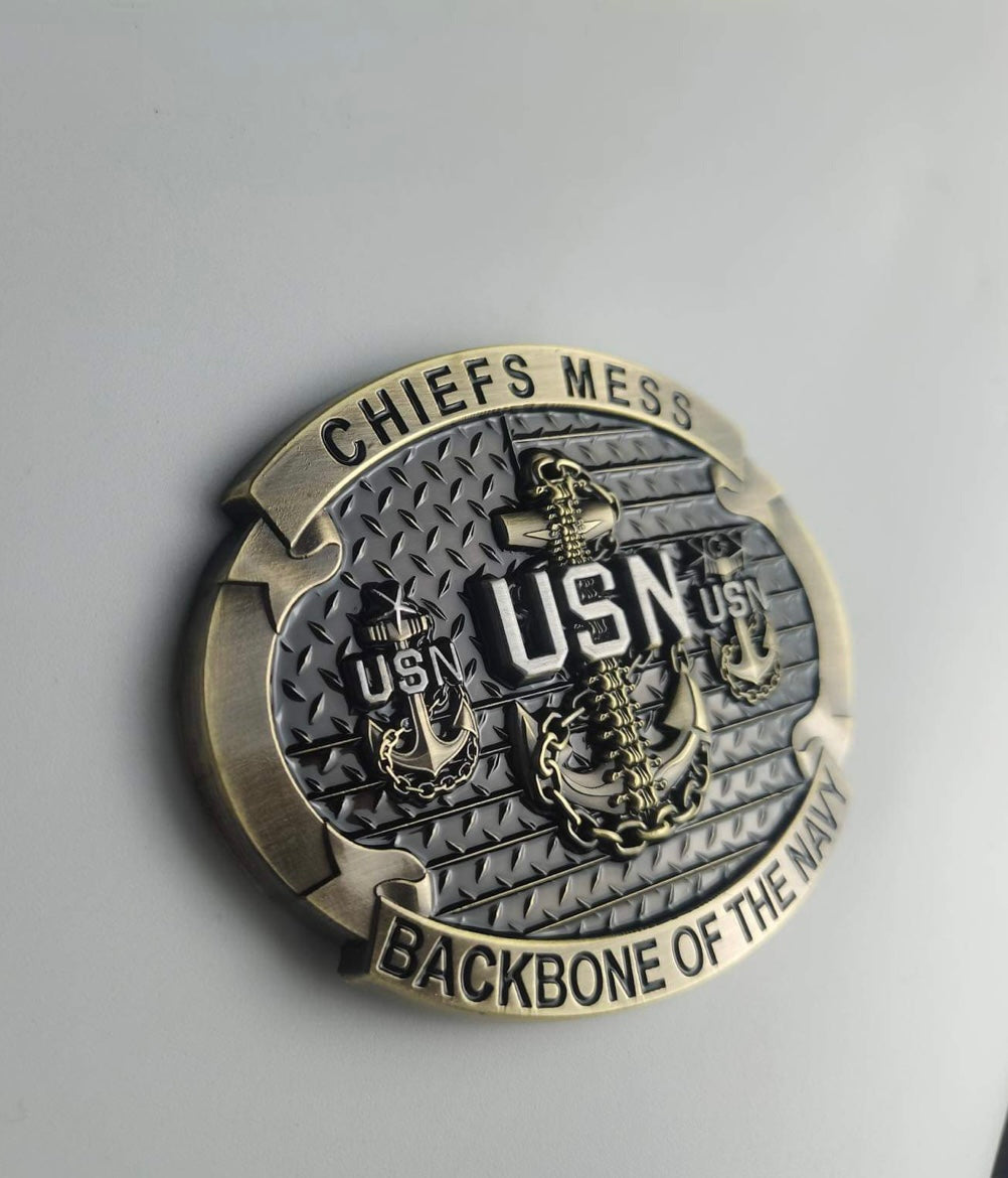 Backbone of the Navy Belt Buckle