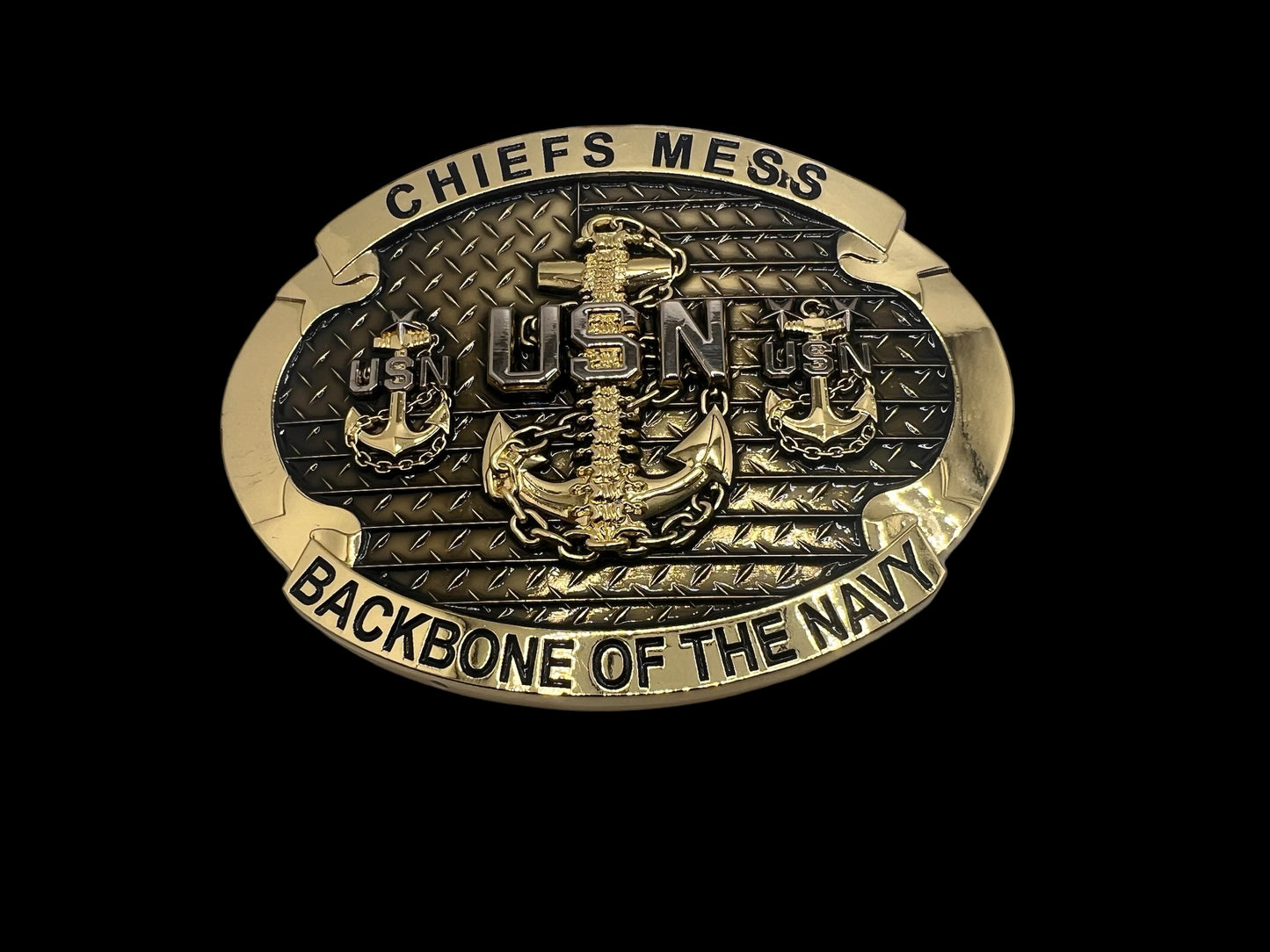 Backbone of the Navy Belt Buckle