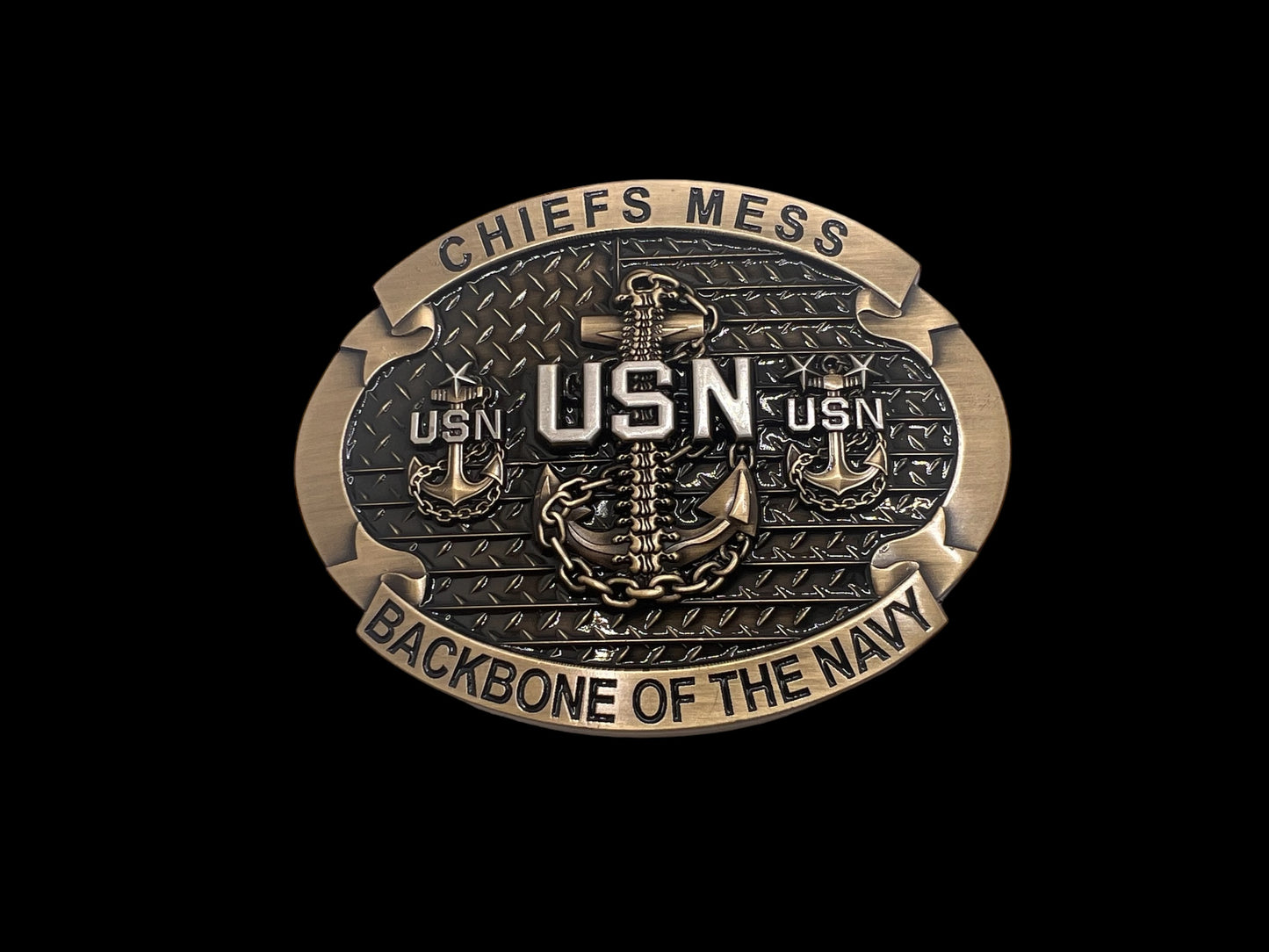 Backbone of the Navy Belt Buckle
