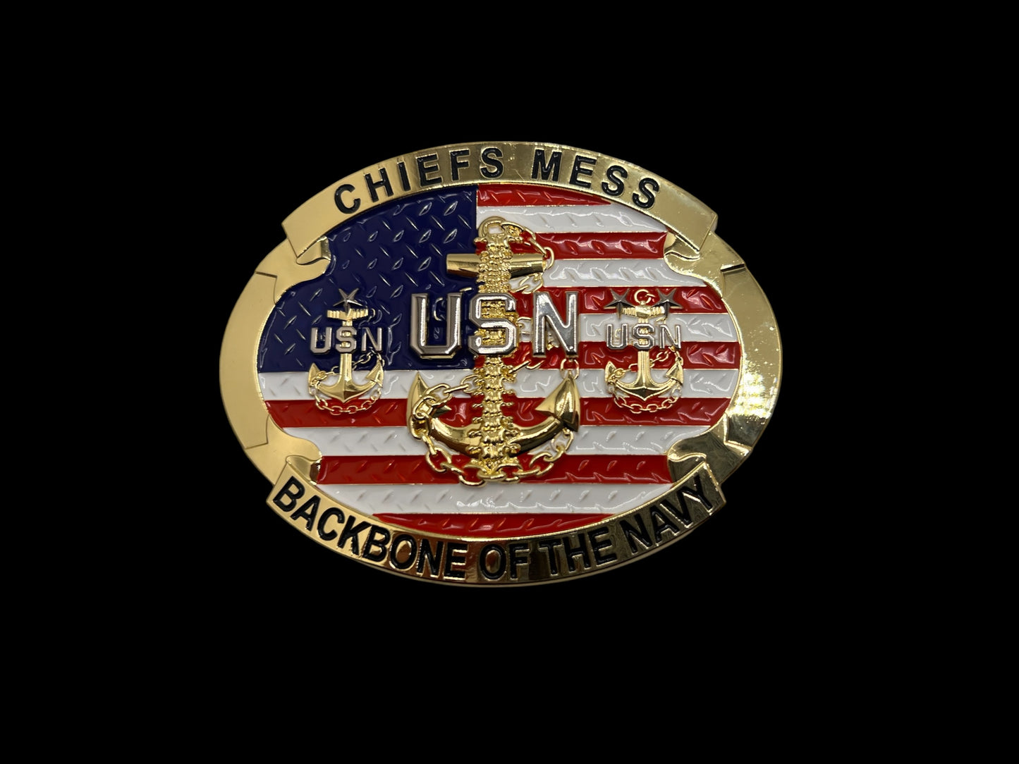 Backbone of the Navy Belt Buckle