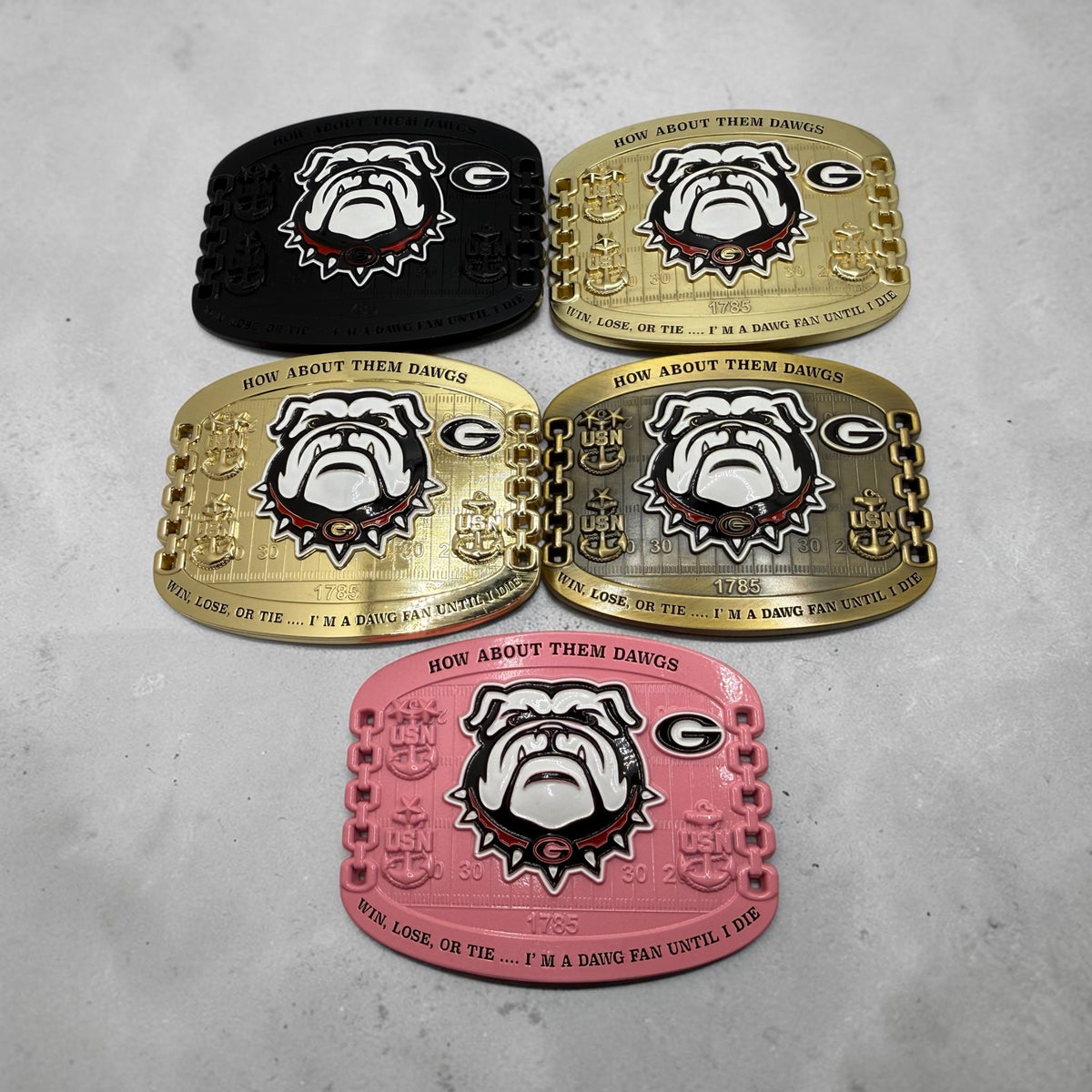 Georgia Dawgs CHIEF Belt Buckles