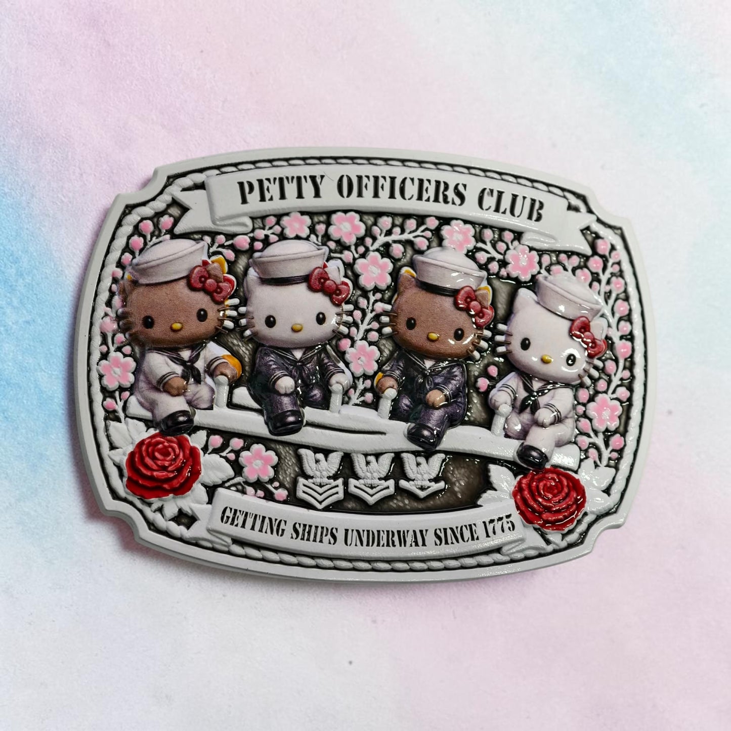 Hello Kitty Petty Officer Belt Buckles