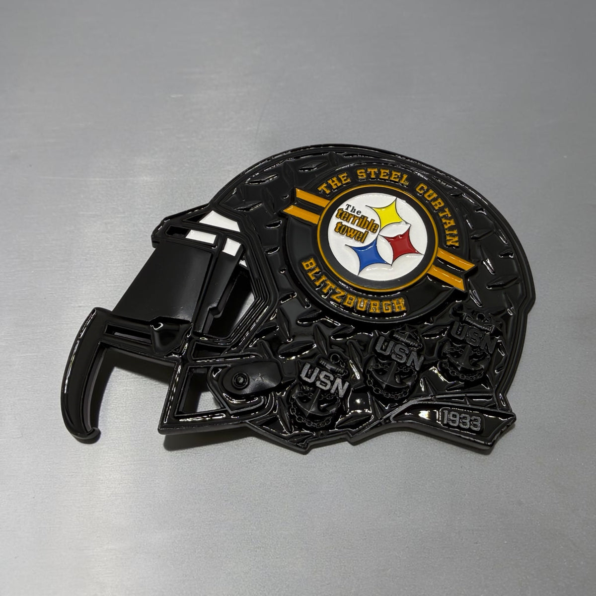 Steel Curtain Helmet Bottle Opener