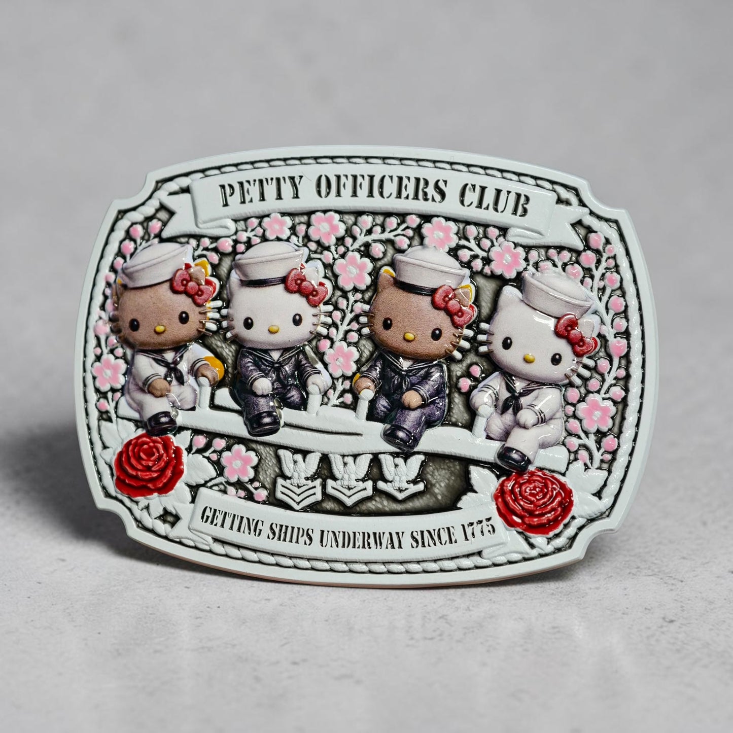 Hello Kitty Petty Officer Belt Buckles