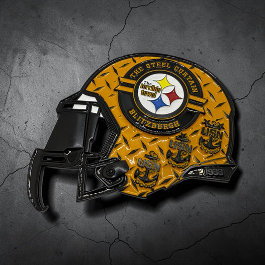 Steel Curtain Helmet Bottle Opener