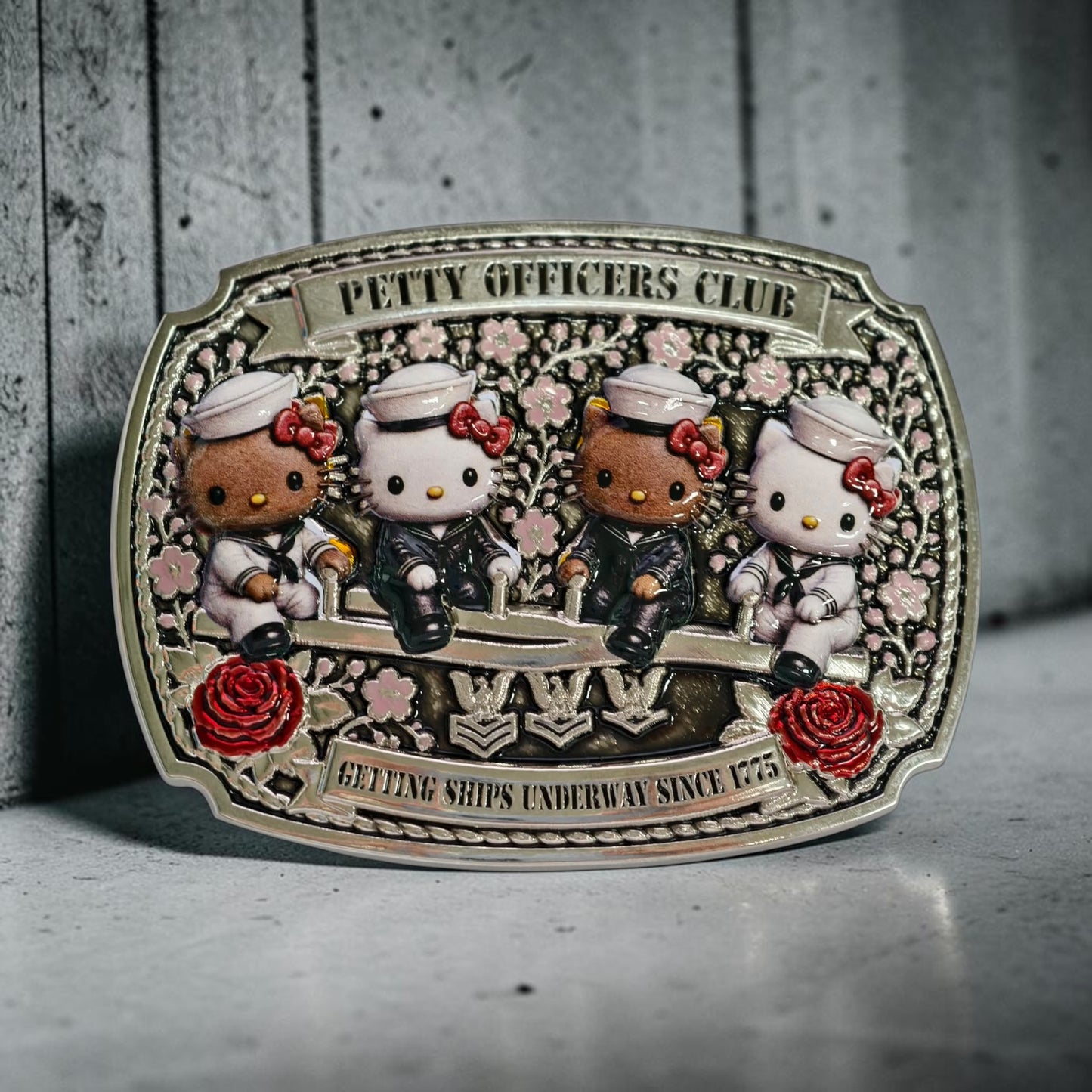 Hello Kitty Petty Officer Belt Buckles