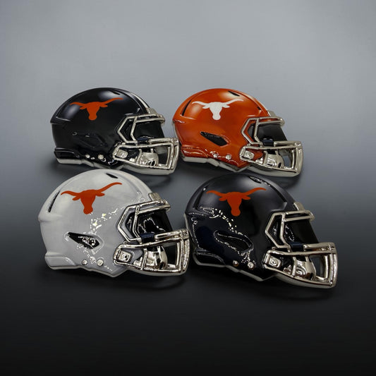 Hook’ Em longhorn mini helmets
