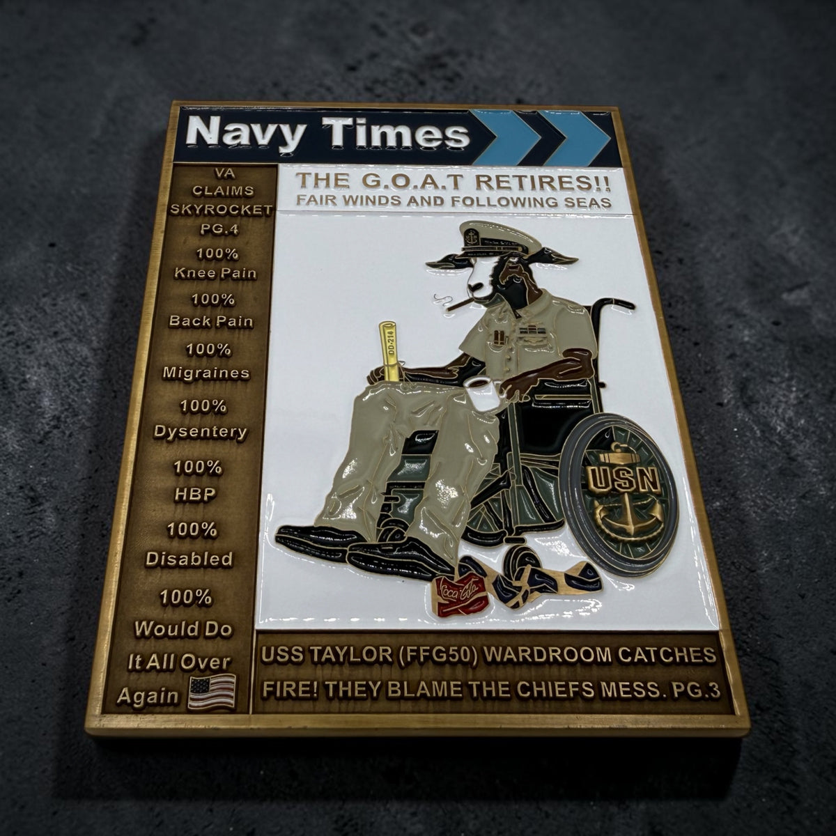 Navy times the goat retires