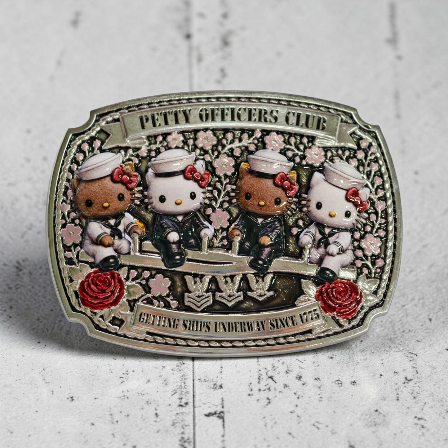 Hello Kitty Petty Officer Belt Buckles