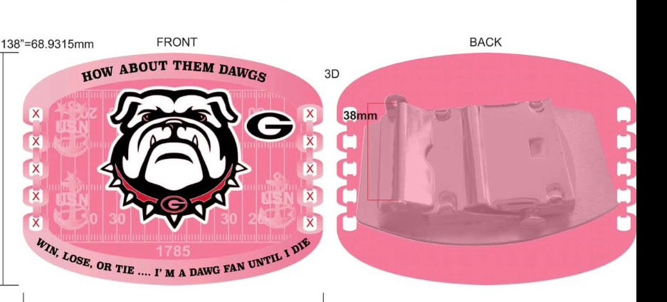 Georgia Dawgs CHIEF Belt Buckles