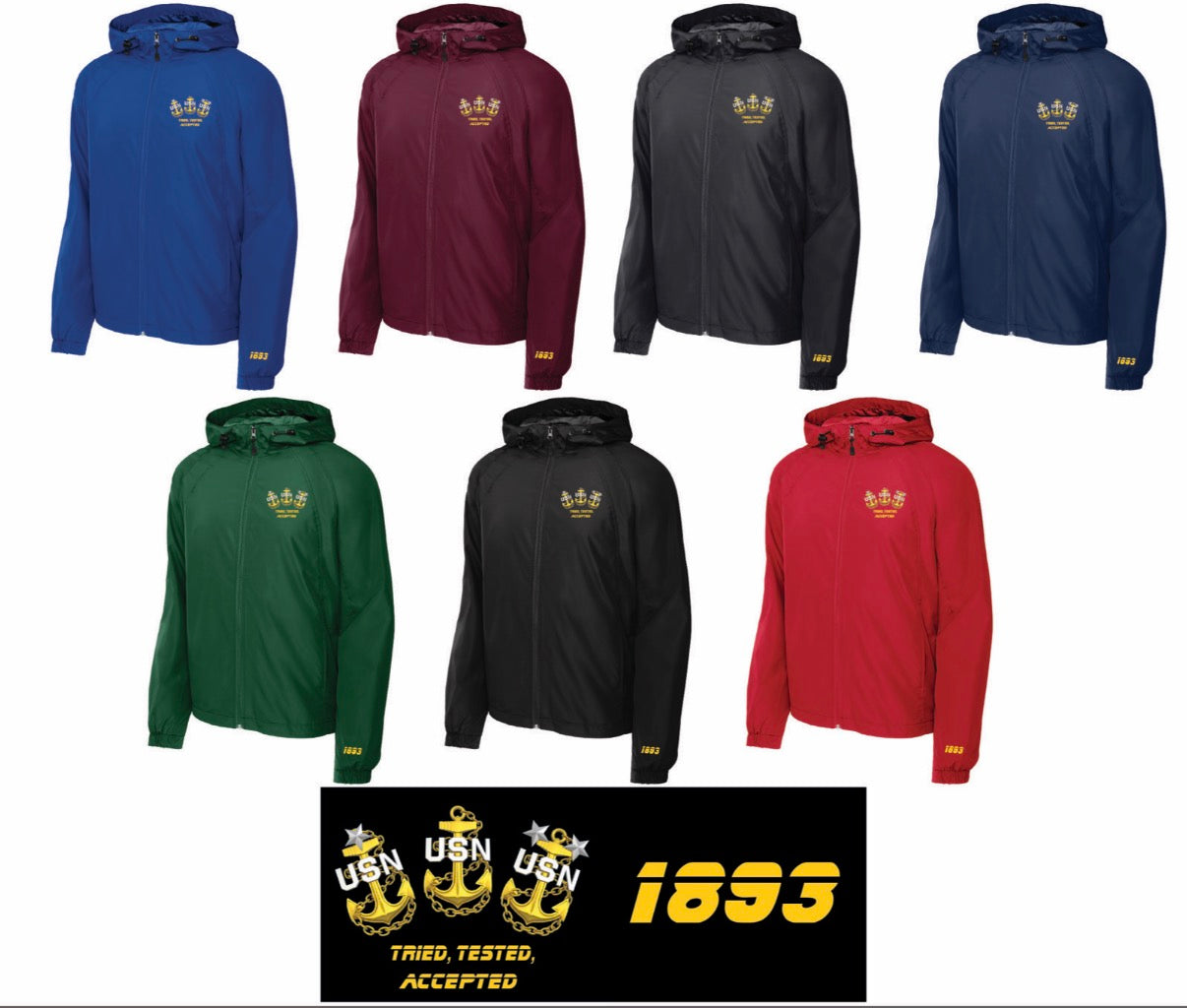 THE CHOSEN FEW FULL ZIP WINDBREAKER/RAINJACKET
