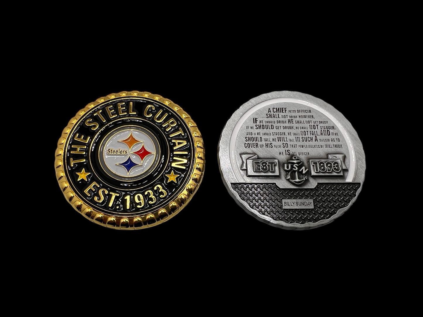 The Steel Curtain bottle cop
