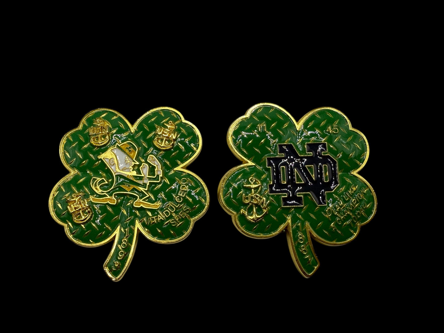 Notre Dame lucky gameday clover