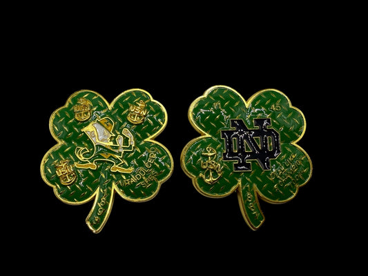 Notre Dame lucky gameday clover