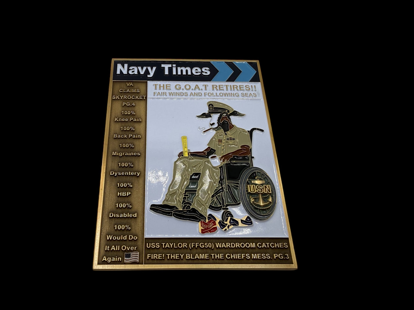 Navy times the goat retires