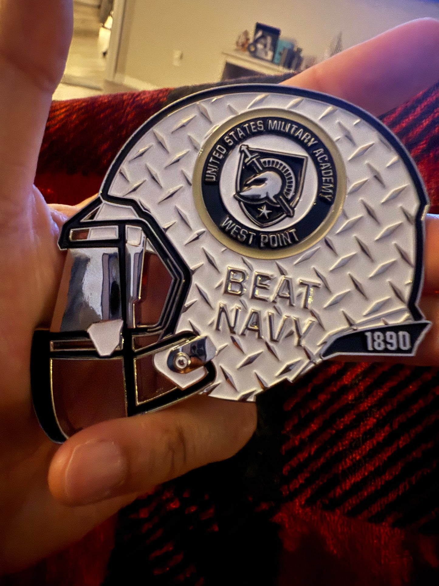 Navy vs Army bottle opener helmet