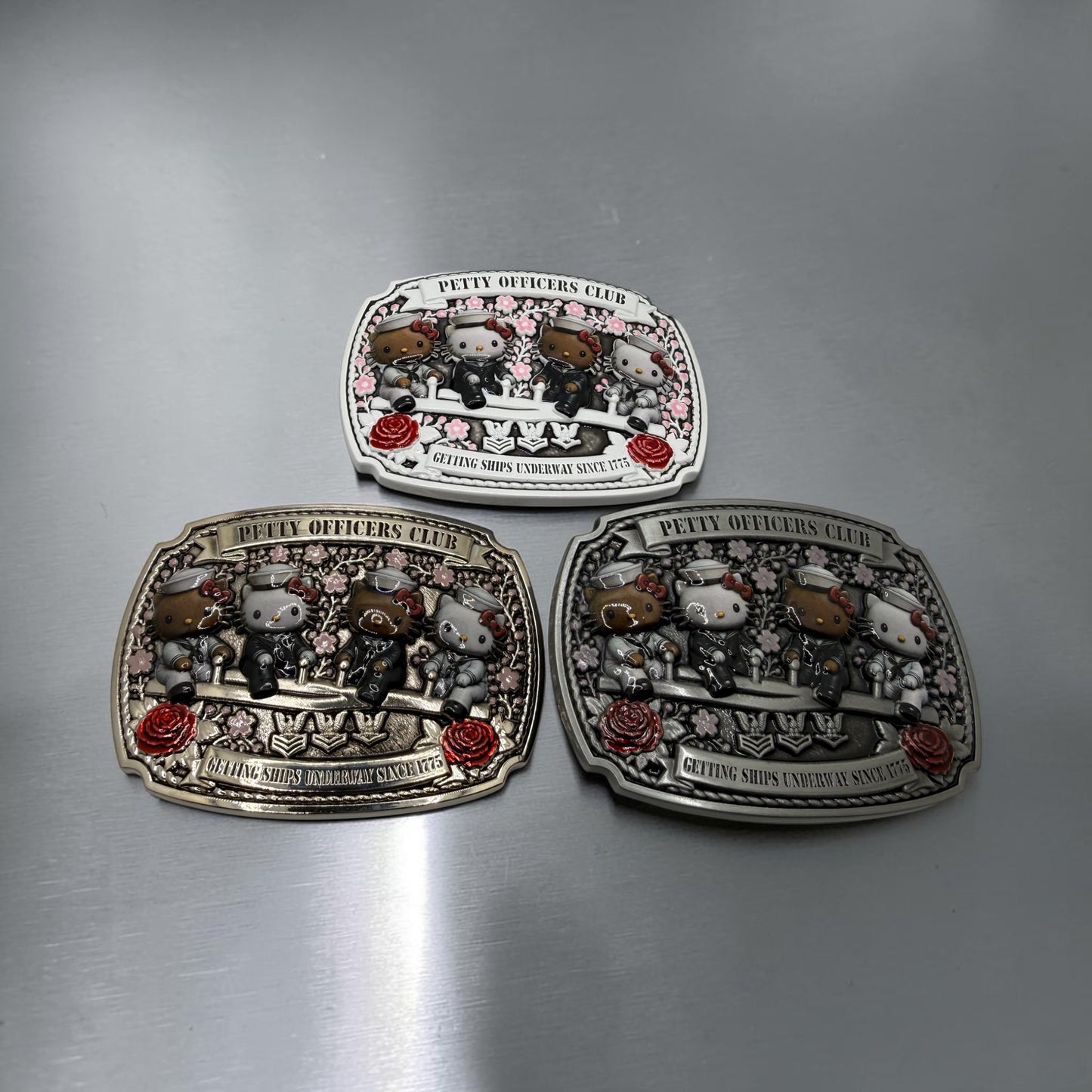 Hello Kitty Petty Officer Belt Buckles