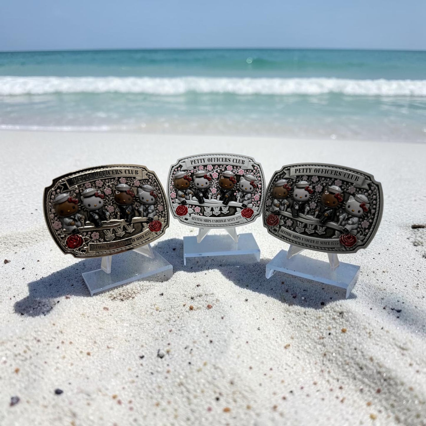 Hello Kitty Petty Officer Belt Buckles