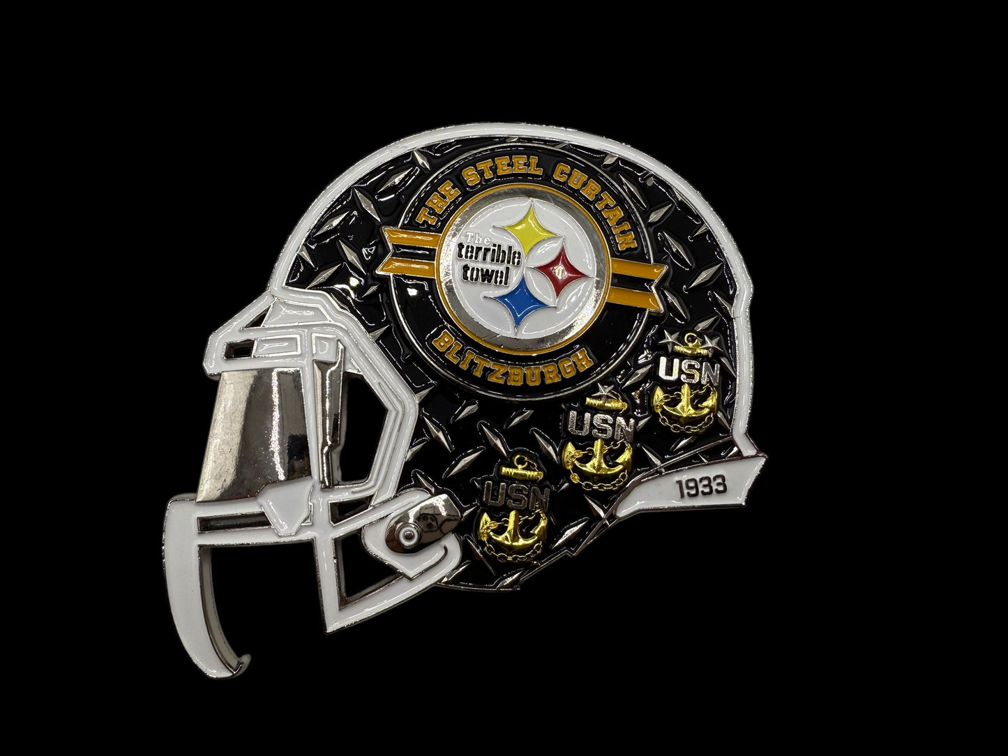 Steel Curtain Helmet Bottle Opener