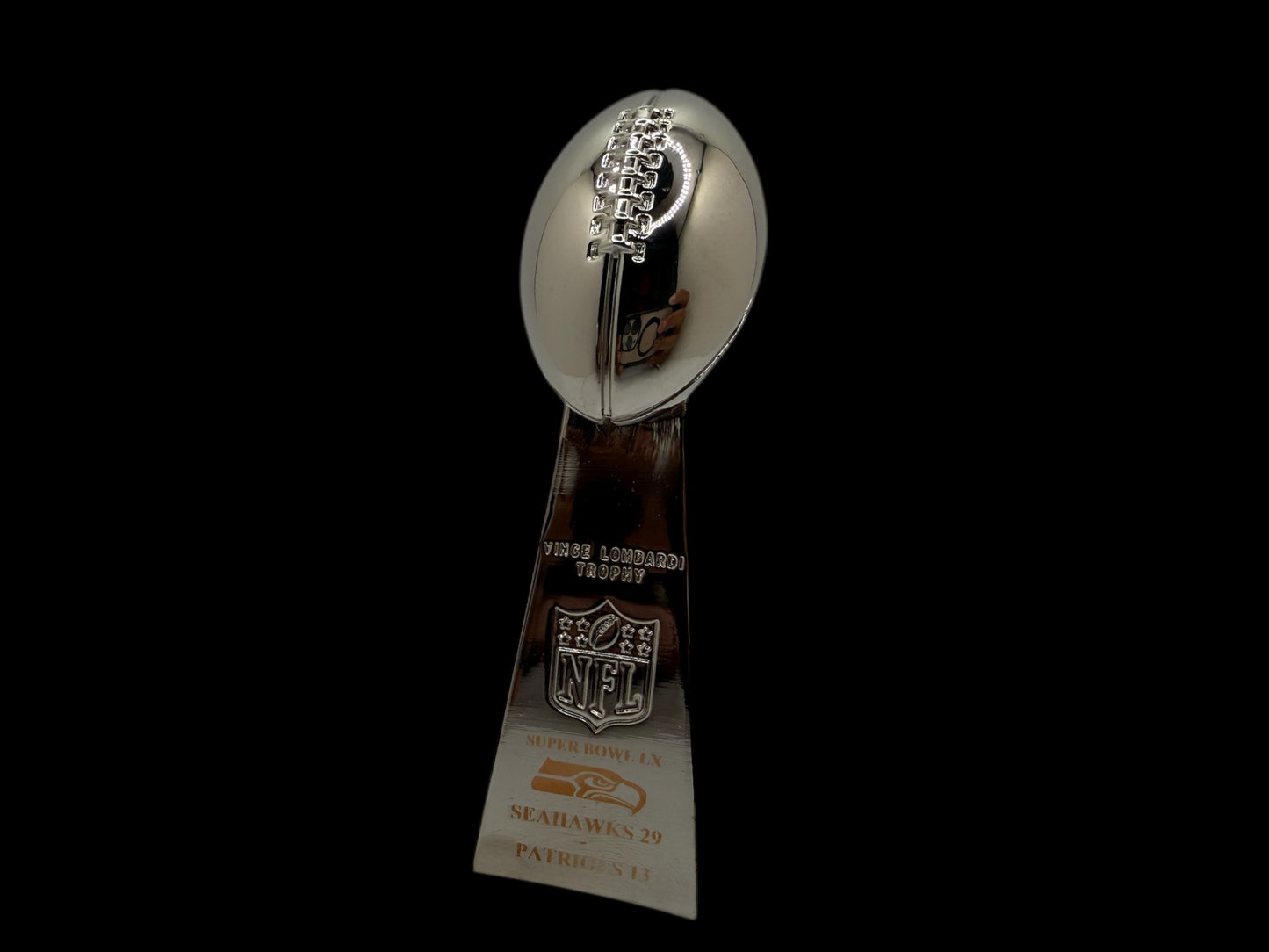 Seattle Super Bowl 60 Champions trophy