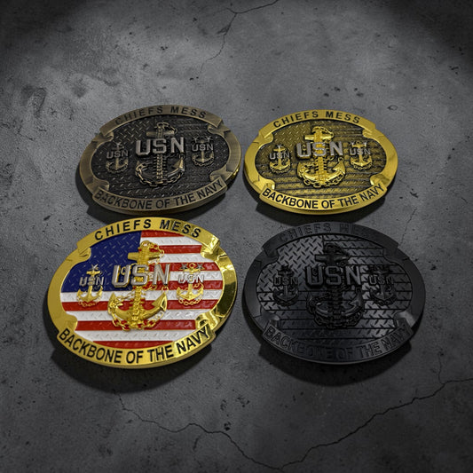 Backbone of the Navy Belt Buckle