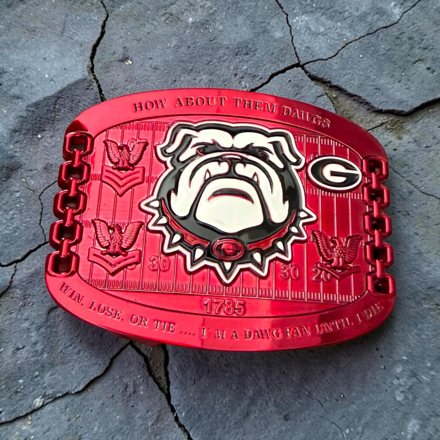 Georgia Dawg Nation Belt Buckles E6 and Below variant