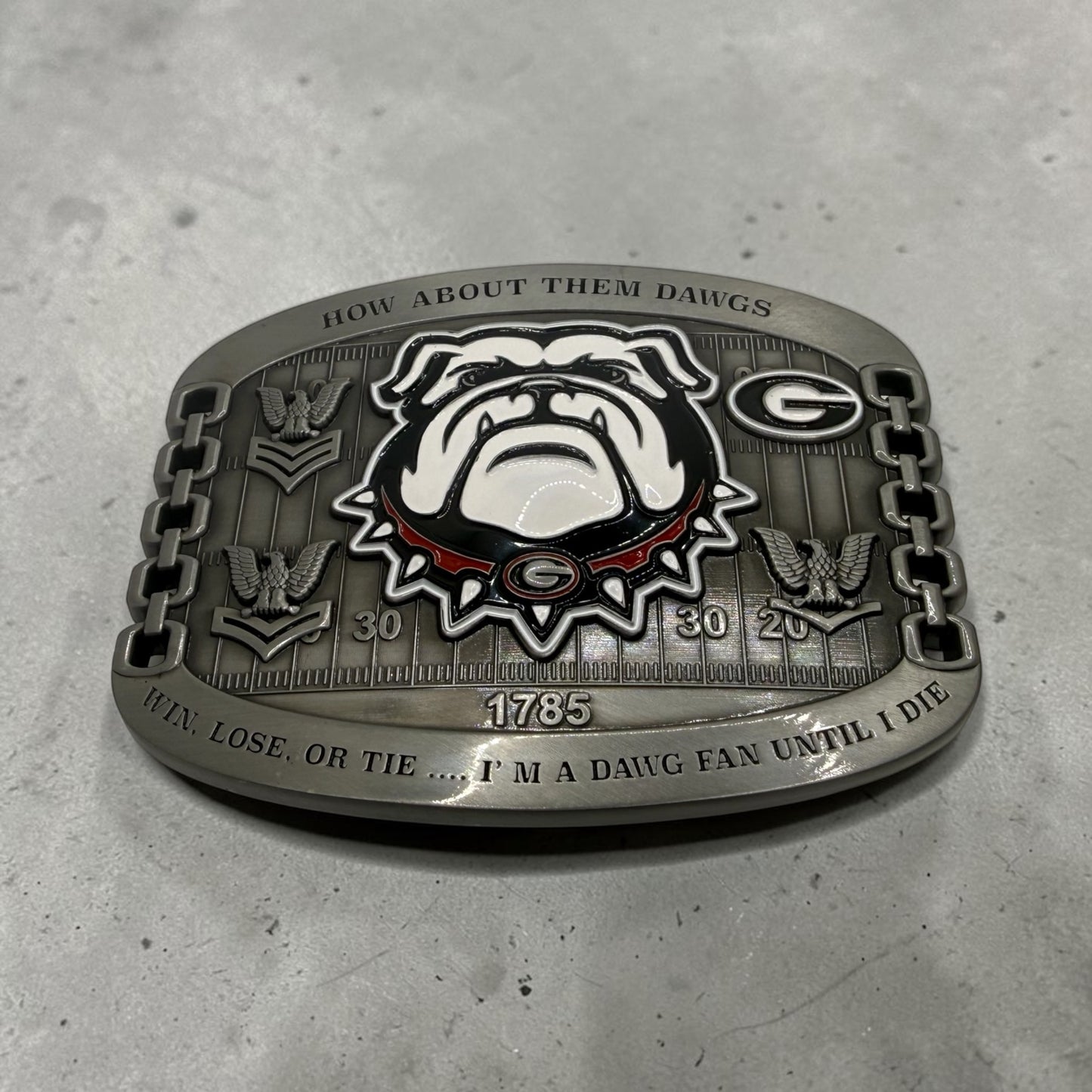 Georgia Dawg Nation Belt Buckles E6 and Below variant