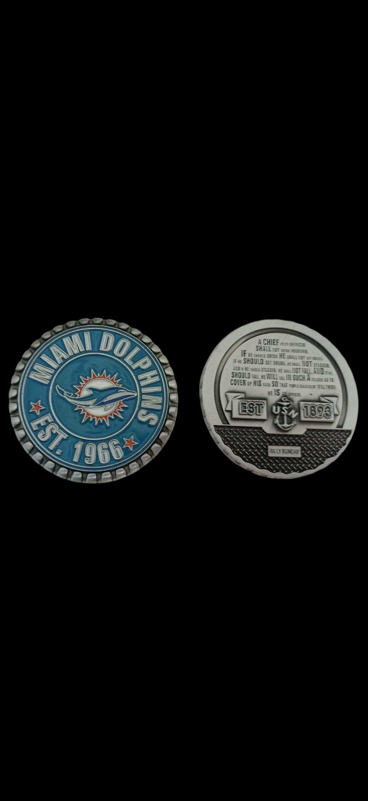 Miami Phins Billy Sunday Bottle Cap