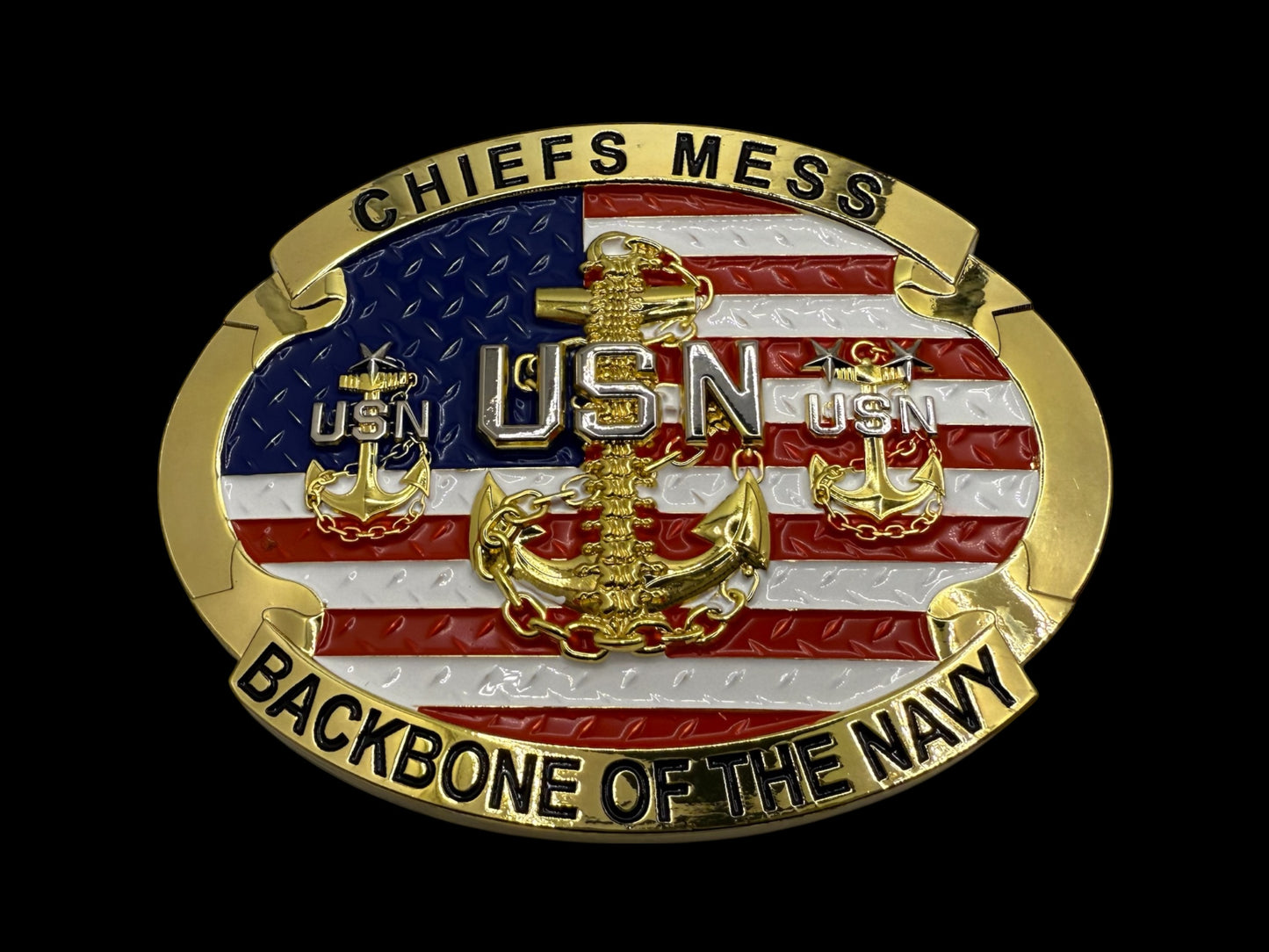 Backbone of the Navy Belt Buckle