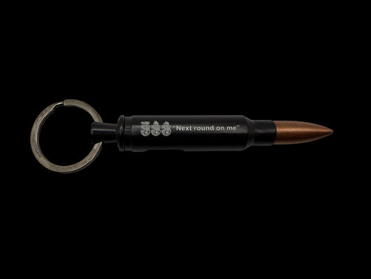 Next Round on Me Bullet Bottle Opener