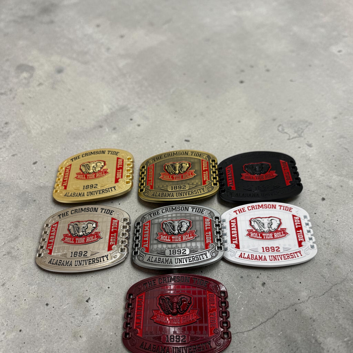ROLL TIDE ROLL BAMA BUCKLES