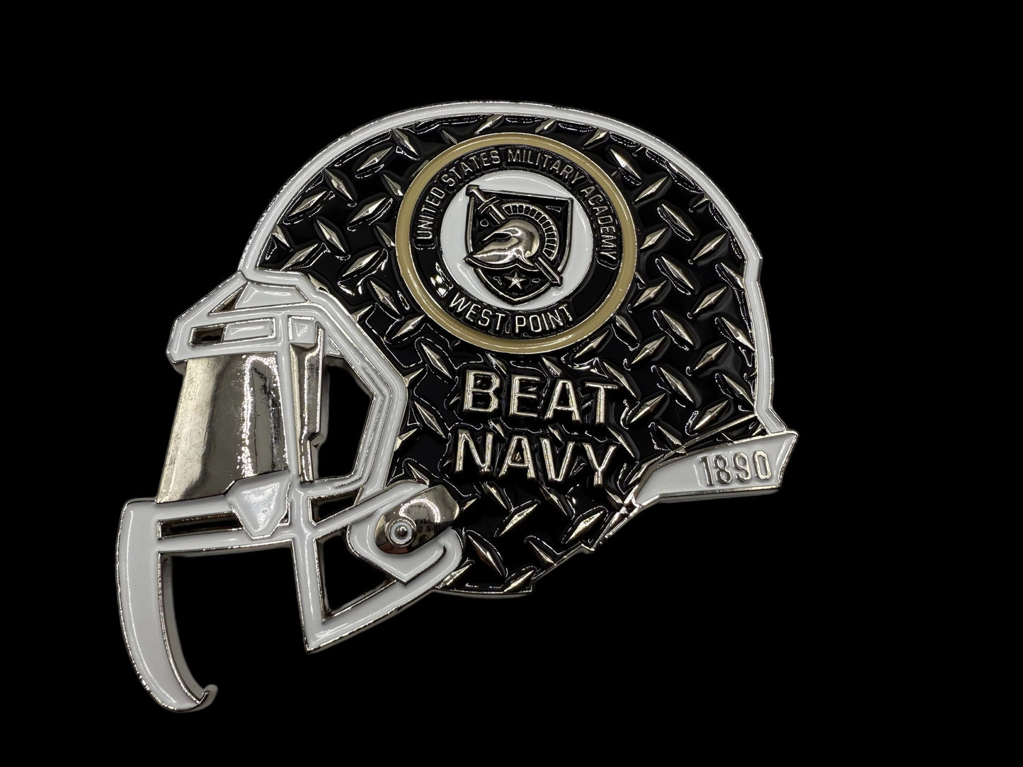 Navy vs Army bottle opener helmet