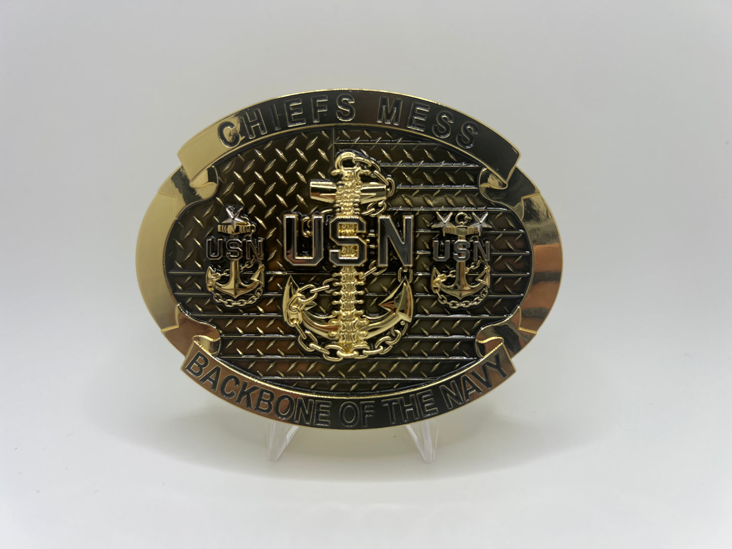 Backbone of the Navy Belt Buckle