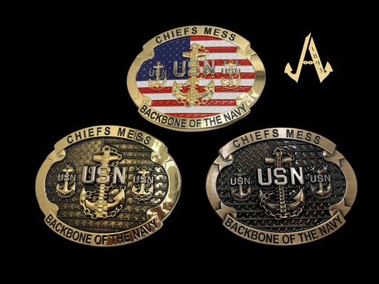 Backbone of the Navy Belt Buckle